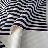 条纹沙发面料桌布面料箱包面料黑白条纹纯棉帆布略偏点蓝一米 包邮