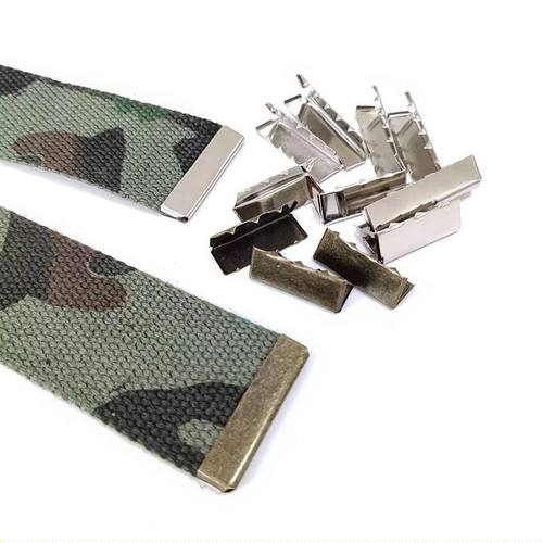 皮带堵头五金配件马尾夹织带尾扣