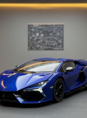 黑曼巴合金车模1:24兰博大牛revuelto跑车声光玩具车模型摆件收藏