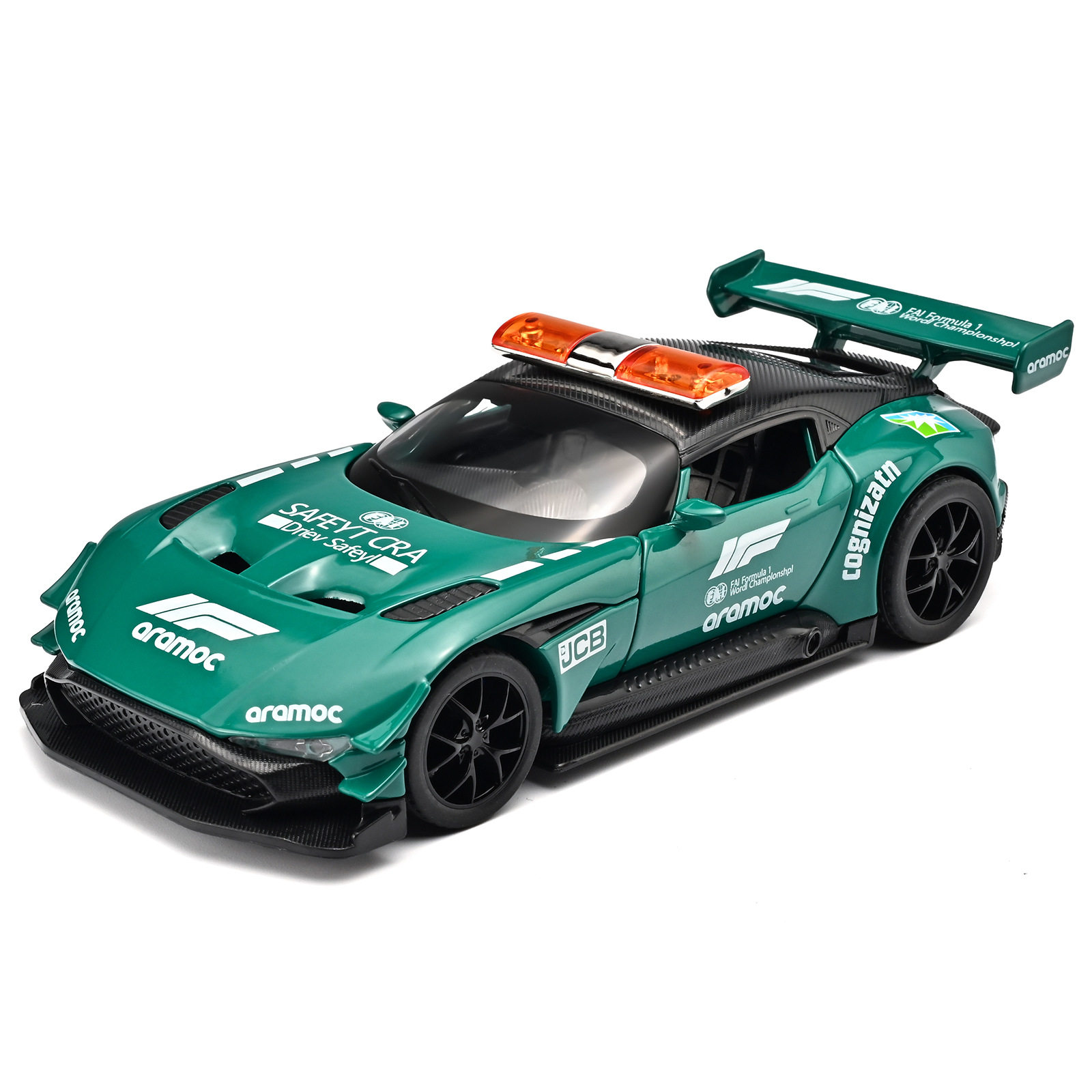 众源兴1:32阿斯顿马丁安全车合金车模亲子f1赛道赛车摆件收藏玩具