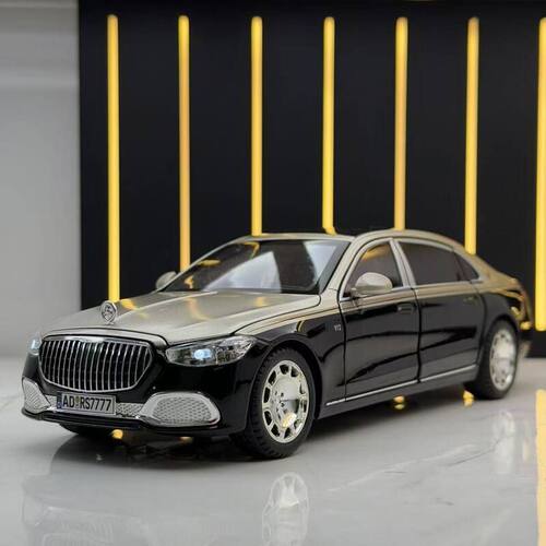威丽合金车模1:24迈巴赫S680汽车儿童声光玩具车模型摆件礼物男孩