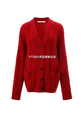 顺丰包邮 UNCODED｜2025冬季新款KWWW6Z132时尚休闲V领针织开衫