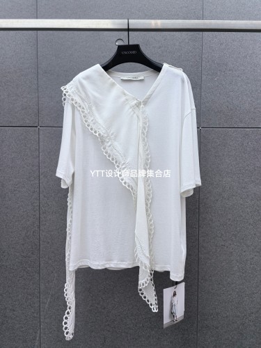 顺丰包邮 UNCODED/2026夏季新款白色短袖趣味短袖T恤女
