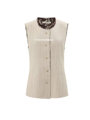 顺丰包邮 UNCODED｜2026春夏新款杏色时尚休闲显瘦百搭无袖背心