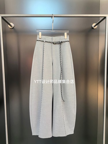 顺丰包邮 UNCODED｜2026春夏新米灰色时尚休闲显瘦百搭阔腿裤