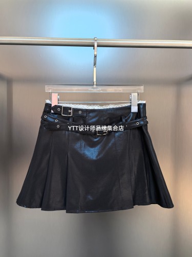 顺丰包邮 UHOT/uhot诱货2026夏季新款腰带设计短裙A字裙百搭显瘦