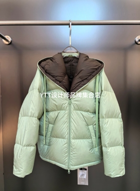 顺丰包邮 UHOT诱货2025冬季新款现货时尚休闲显瘦绿色鹅绒羽绒服
