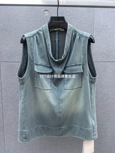 顺丰包邮 UNCODED/2026夏季新款复古水洗牛仔马甲背心女