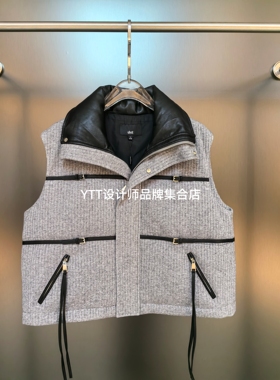 uhot诱货2025冬季新款现货灰色马甲宽松休闲百搭无袖羽绒鹅绒马夹