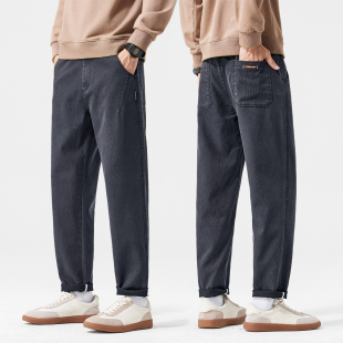 休闲裤 弹力百搭长裤 秋冬新款 锥形工装 子 宽松直筒男秋季 LEEHOM男士