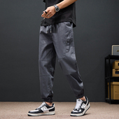 男工装 宽松百搭潮流长裤 哈伦裤 LEEHOM早秋季 男裤 休闲裤 束脚裤 新款