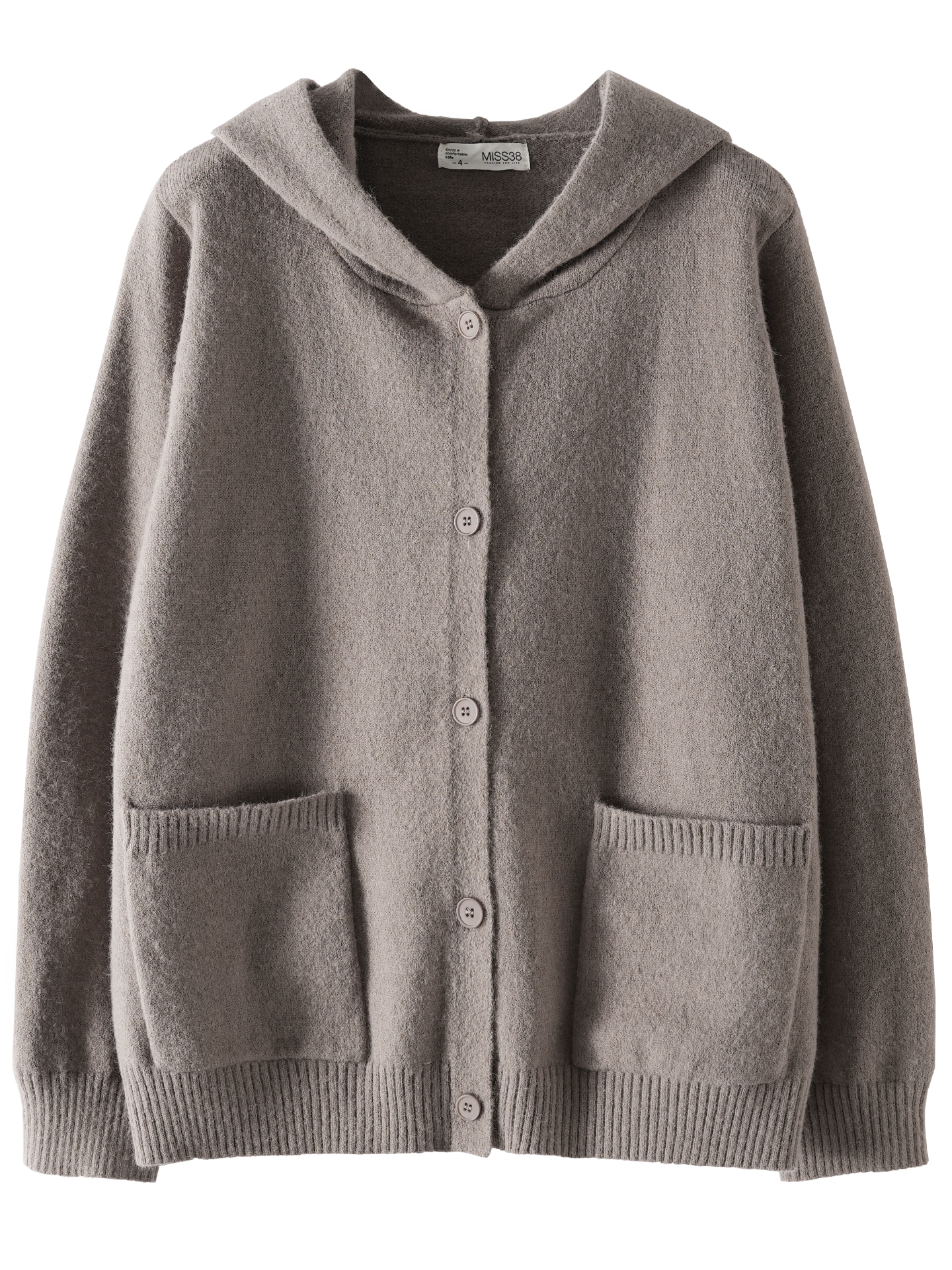 Plus size women's clothing [French Retro Sweater Outwear] Fall and winter lazy style Fancy hooded Knitting Heattech Tops