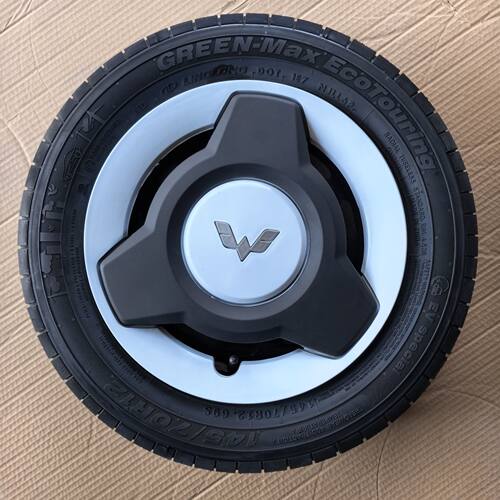 原厂五菱宏光迷你EV145/70R12朝阳轮胎加厚钢圈备胎