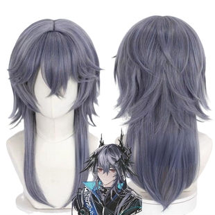 明日方舟logos逻各斯cos假发拖尾长发分层女妖之主假毛
