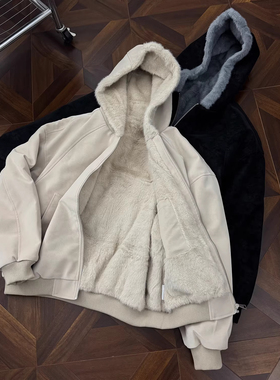 CURPOPP 冬季座山雕棉服男连帽美式复古cleanfit重磅工装加厚外套