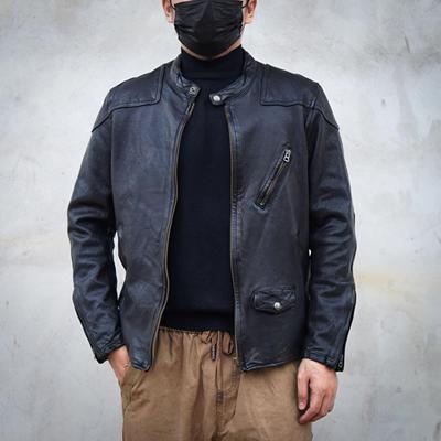 毒液全植鞣机车皮夹克短款立领