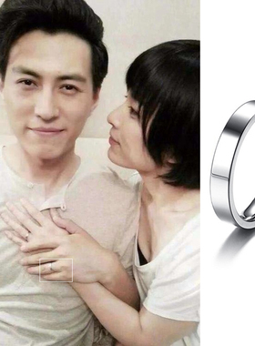 轻奢钛钢银色情侣ins欧美风戒指