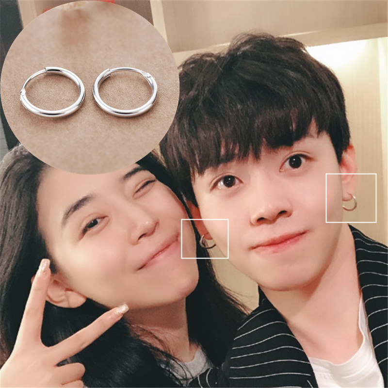 纯银加粗欧美风同款耳环