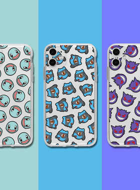 宝可梦神奇宝贝耿鬼百变怪波加曼呆呆兽可达鸭杰尼龟妙蛙种子卡通手机壳适用16苹果14iPhone13promaxs12xr78p