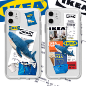 宜家ikea简约创意原创安卓透明拼贴创意网红个性 软全包手机壳适用78plus15苹果13iPhone12Pro16maxs17xr78p14