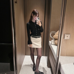 官网自制 女25冬喇叭袖 设计师款 正品 针织开衫 Partysu韩国代购