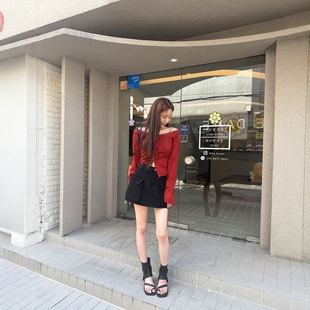 高腰显瘦口袋短裙裤 Haners家韩国代购 新品 女极简时尚 2025年夏季