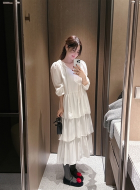 【韩国官网直邮】Partysu韩国代购正品女2025冬季柔美气质连衣裙