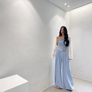 阔腿裤 Haners家韩国代购 抹胸 女清新优雅2025年夏季 休闲套餐 新品