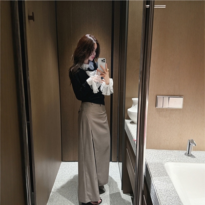 【韩国官网直邮】Partysu韩国代购正品女2026春夏围裹式通勤裙裤
