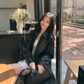 女2026年新春夏时髦宽松皮夹克外套 Haners家韩国代购 设计师款