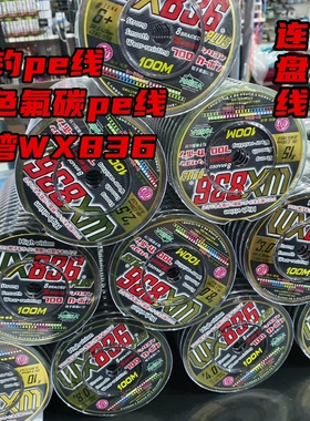 童元WX836 五色PE线 氟碳素PE线主线钓鱼线海钓船钓PE线AMIKA火线