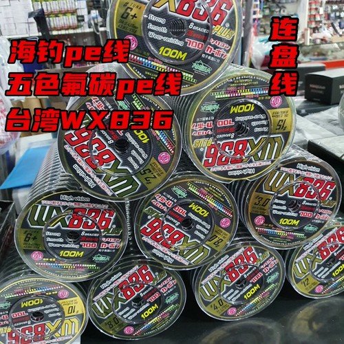 童元WX836 五色PE线 氟碳素PE线主线钓鱼线海钓船钓PE线AMIKA火线