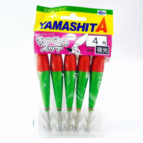 日本YAMASHITA夜光鱿鱼布卷木虾吹筒火箭筒4号钩船钓小管章鱼伞钩
