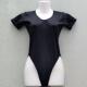 包邮 黑色锦纶芭蕾舞练功服高开叉形体舍宾服 短袖 WJX舞锦绣女新款
