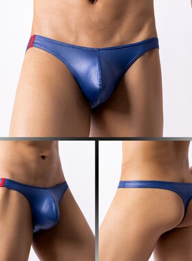 欧美日韩夜店酒吧夜场皮质丁字裤低腰性感T裤男士内裤E035