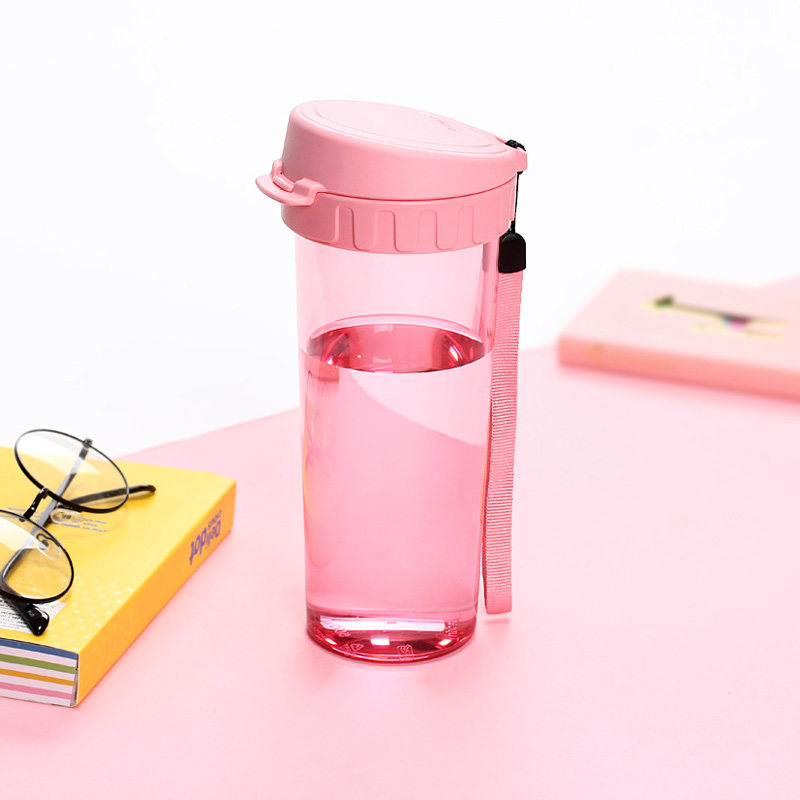 特百惠水杯500ml学生塑料茶杯儿童便携运动水壶防漏正品 随手杯子