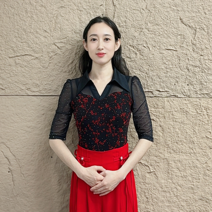 欢舞阁百搭吉特巴摩登女士气质时尚交际广场舞舞衣中袖A0933