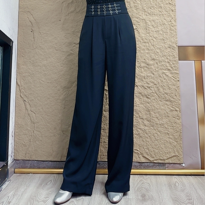 广场舞裤吉特巴B0321摩登舞裤修身垂感时尚显瘦舞裤高腰口袋女裤