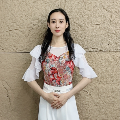 欢舞阁摩登舞吉特巴时尚气质女圆领荷叶边中袖舞蹈服A0883