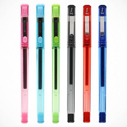 正品斑马中性笔|水笔 ZEBRA斑马JJ1真好水笔 0.5水笔 彩色笔杆