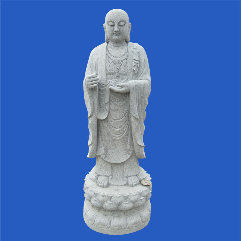 石雕佛像花岗岩地藏王石头观音菩萨像寺院寺庙站新中式人物摆件