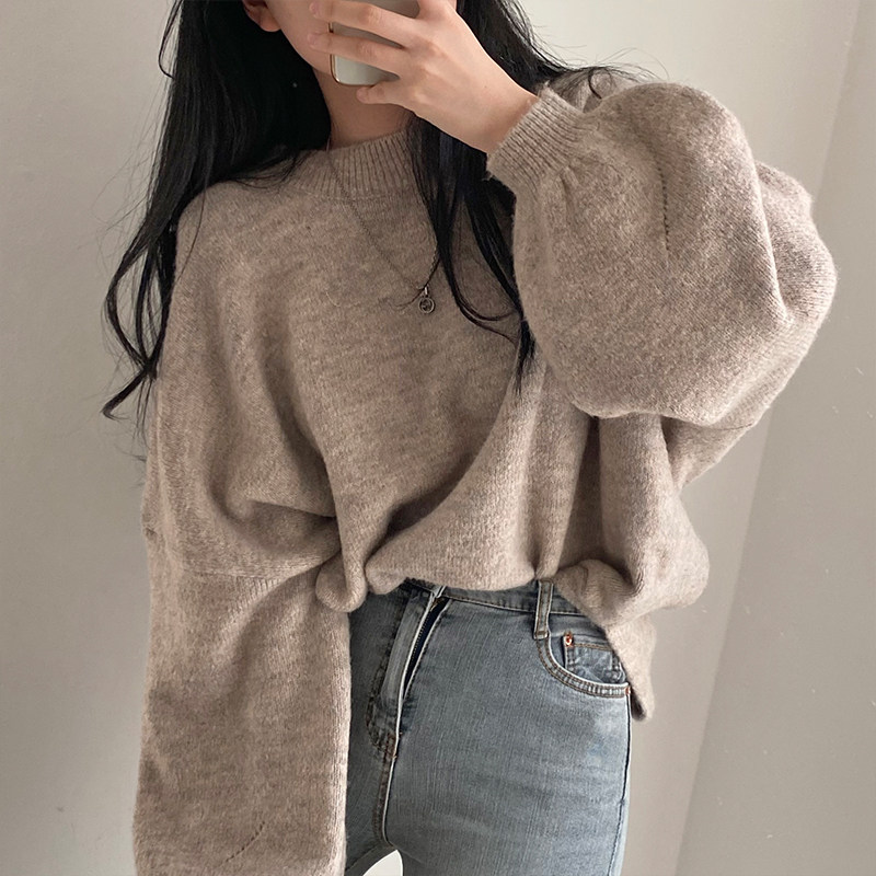 ins慵懒风毛衣女加厚冬季韩国毛衣