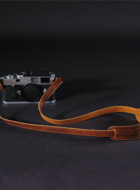 cam-in相机背带圆孔型复古单反挂绳数码挂脖真皮富士微单摄影肩带