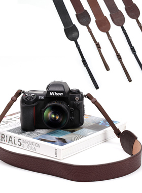 cam-in 头层牛皮复古通用数码单反相机背带微单摄影真皮肩带CS184