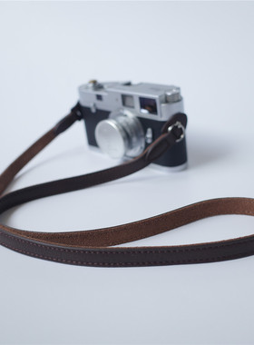 cam-in 相机背带牛皮复古文艺可爱挂脖真皮挂绳日系挂带单反肩带