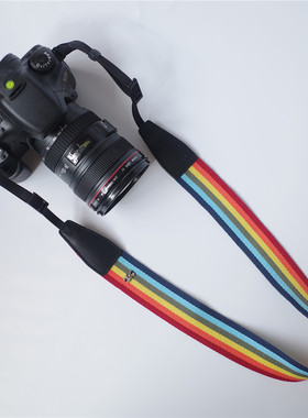 cam-in 相机背带可调斜跨挂脖单反肩带数码挂带复古文艺多彩挂绳