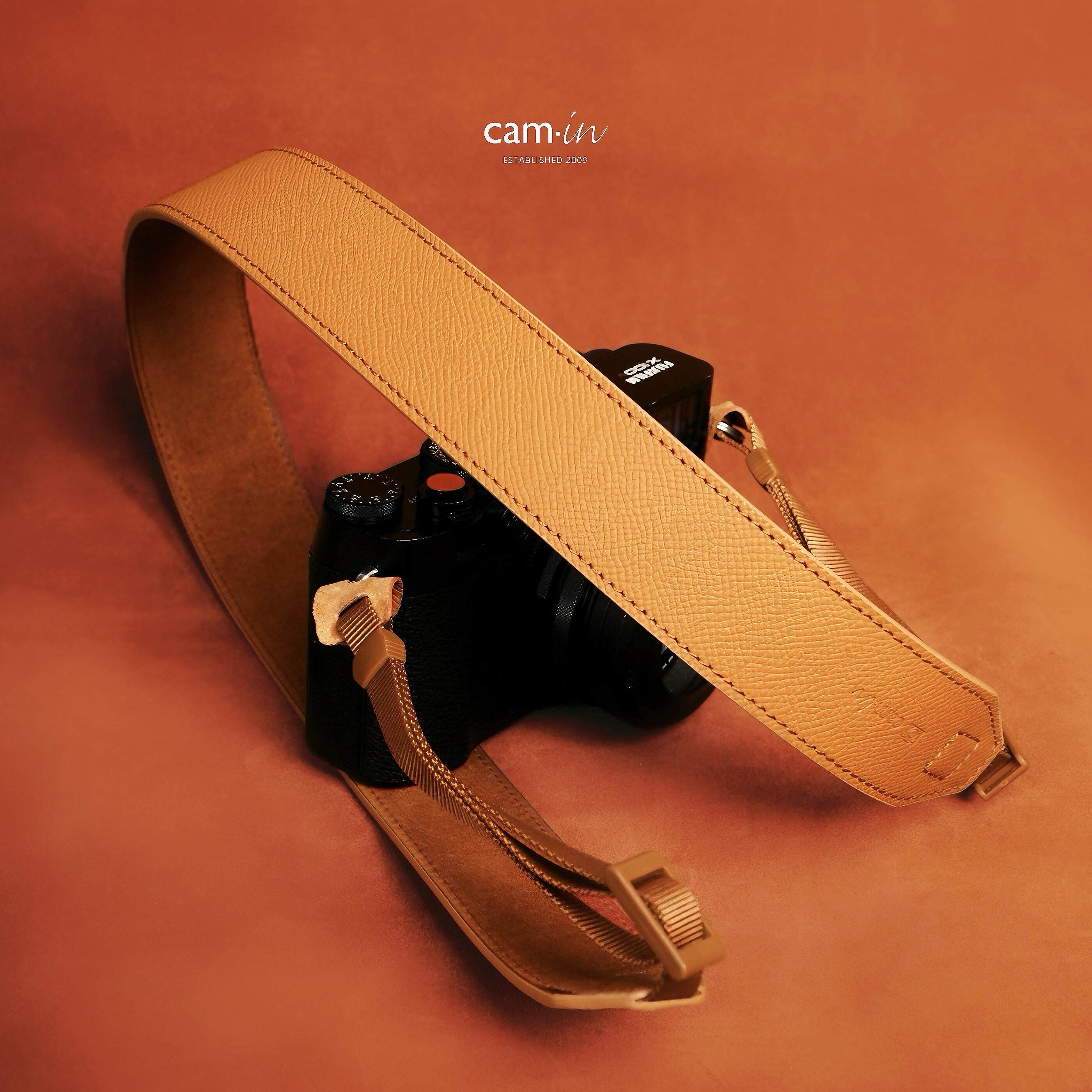 cam-in相机背带真皮可调斜跨肩带