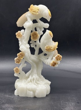 夜光开业摆件镂空雕刻喜上眉梢家居办公室桌面工艺品摆件装饰品