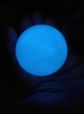 夜光球夜明珠摆件居家萤光石发光球带座子装饰创意礼物