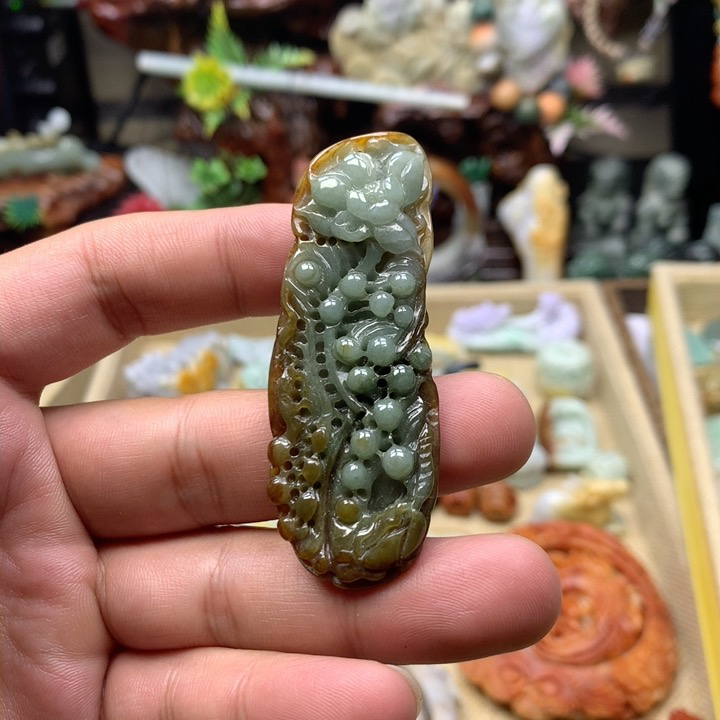 天然皮壳花开富贵